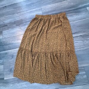 Hayden Brown Leopard Maxi Skirt